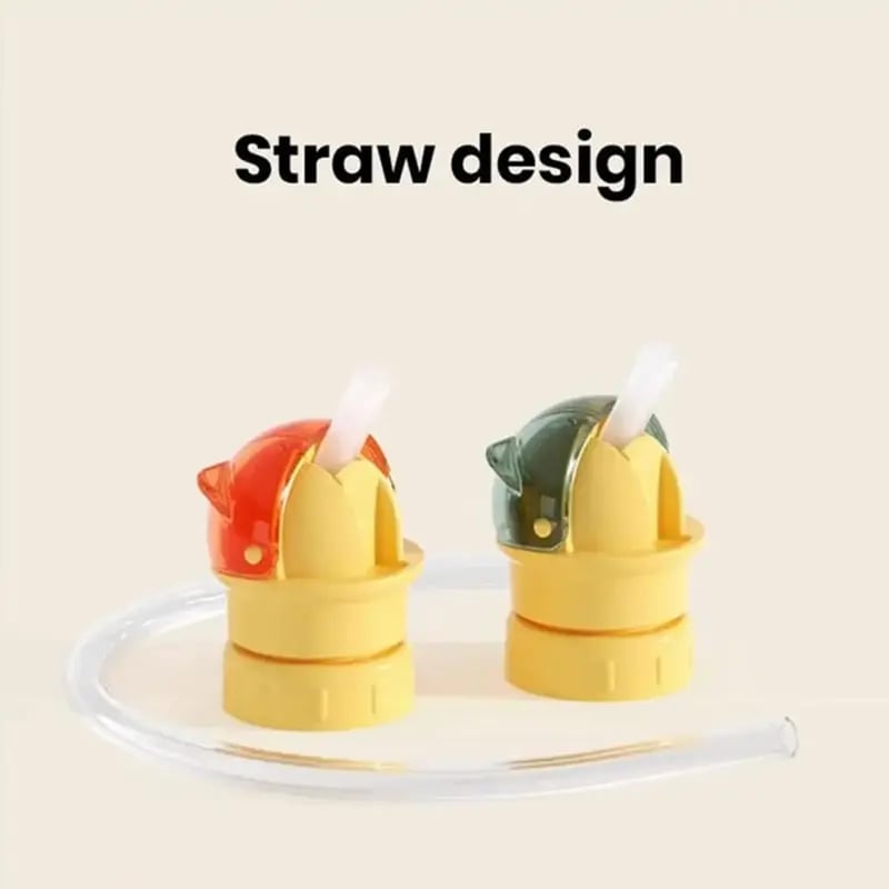 Water Bottle Spout Conversion Cap with Straw | Universal Fit for Juice & Water Bottles | Spill-Proof Flip Top Cover for Toddlers & Children