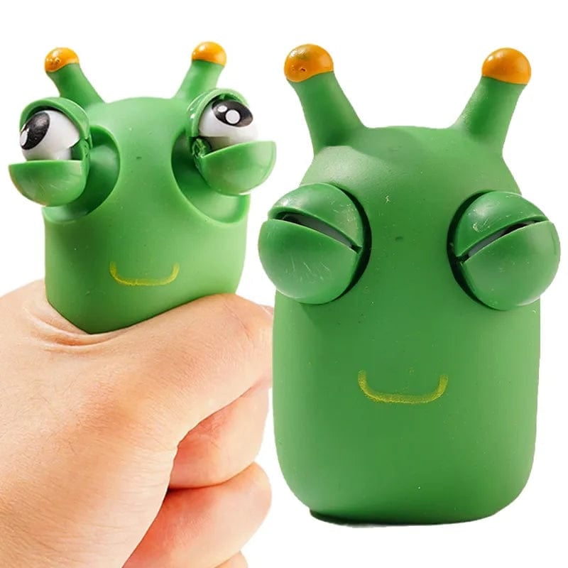 Funny Eye-Popping Stress-Relief Grass Worm Squeeze Sensory Toy
