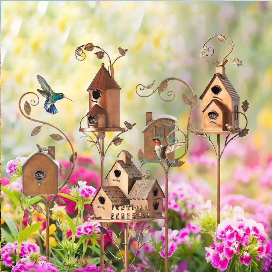 Growhabity Last day 49% off❤️Birdhouse Garden Stakes