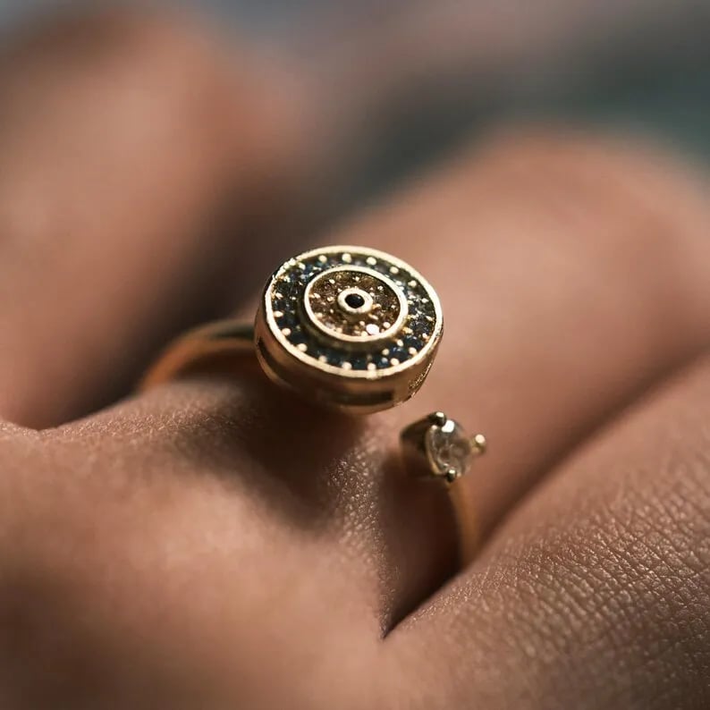 🔥LAST DAY 49% OFF🧿Blue Evil Eye Fidget Ring