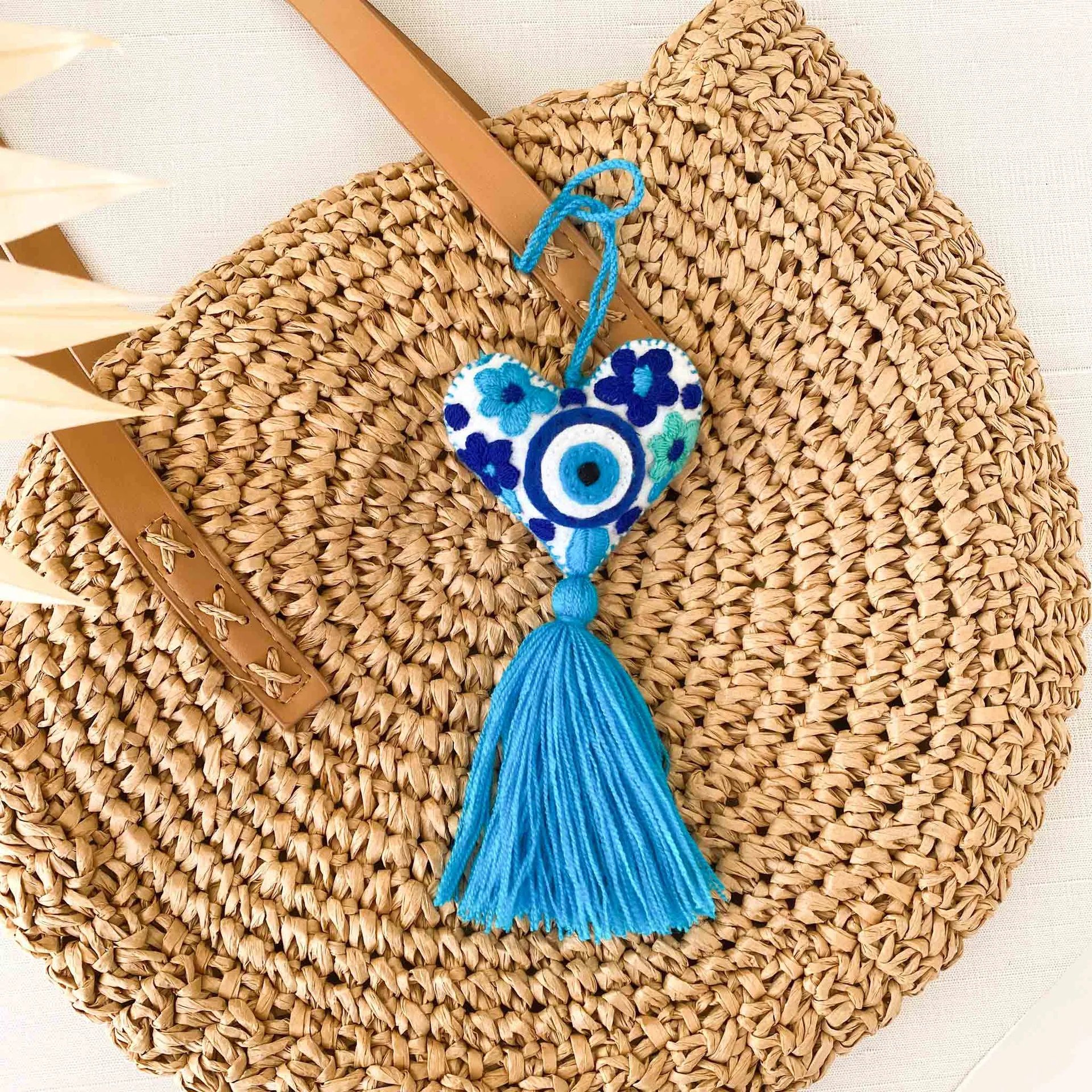 Evil eye heart embroidered tassel🎅Best Christmas Gift