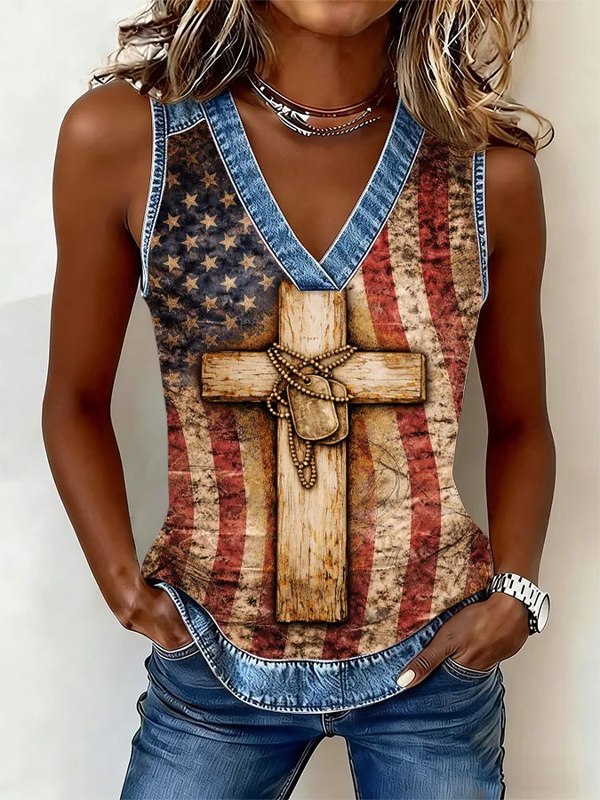America 250 Cross Tank Top