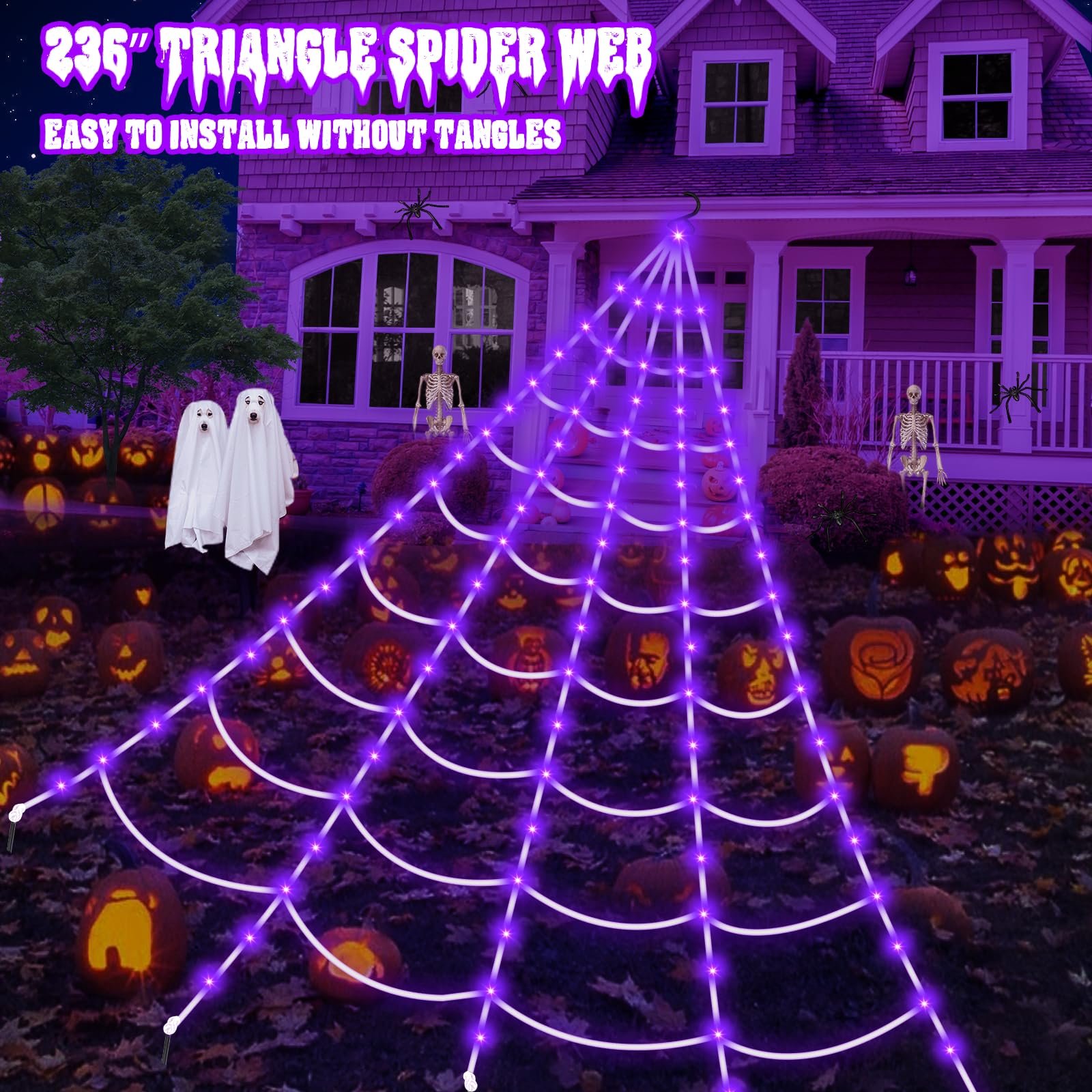 💥Halloween Pre - Sale 49% Off - 🕸️Room Decor Spider Web Design Hanging Light