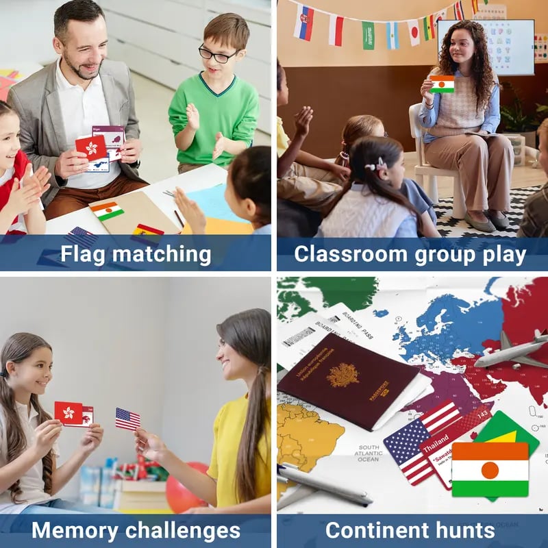 🌍World Flags Flashcards – Geography Game for Kids & Adults