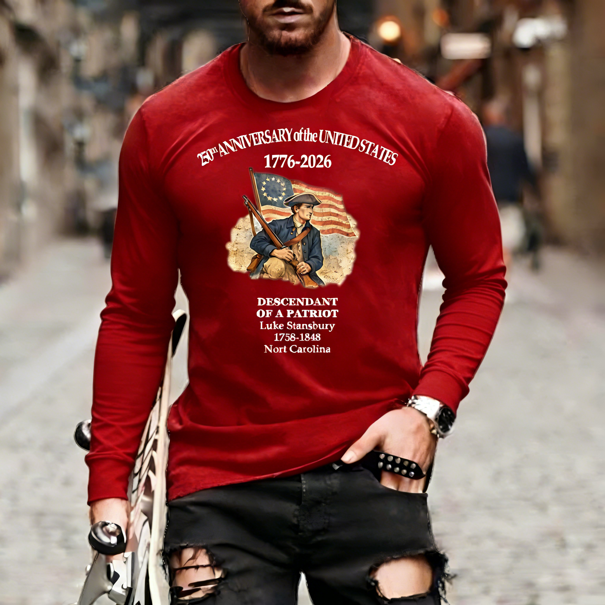 [Copy]Men's Retro 250th Anniversary of the United States Independence Day Cross Print Polo Shirt