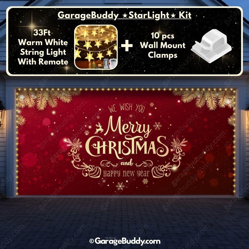 Garage Buddy | Merry Christmas B | Christmas Garage Door Cover