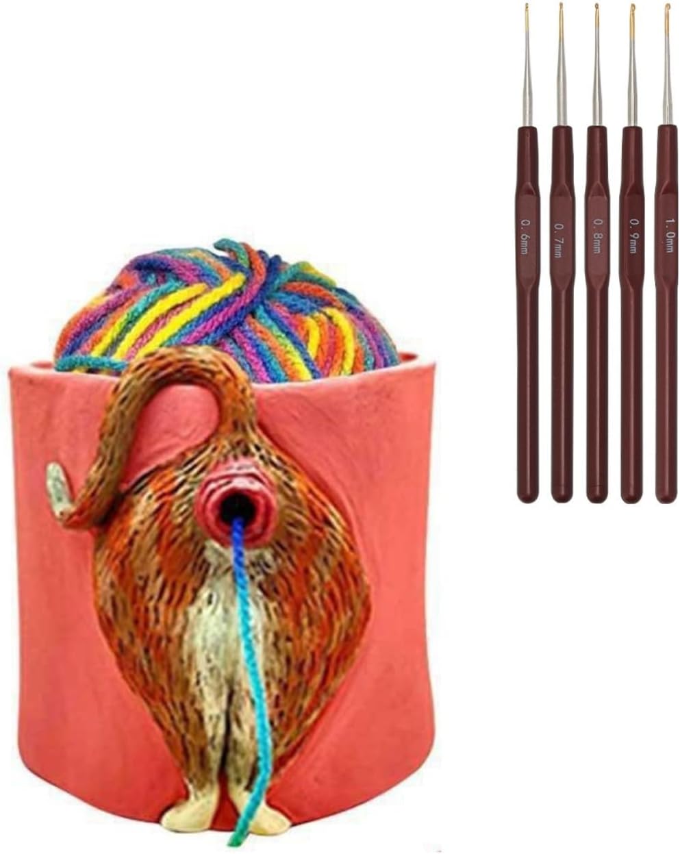 Cat Butt Yarn Bowl🎁(with 5PCS Knitting Needles)