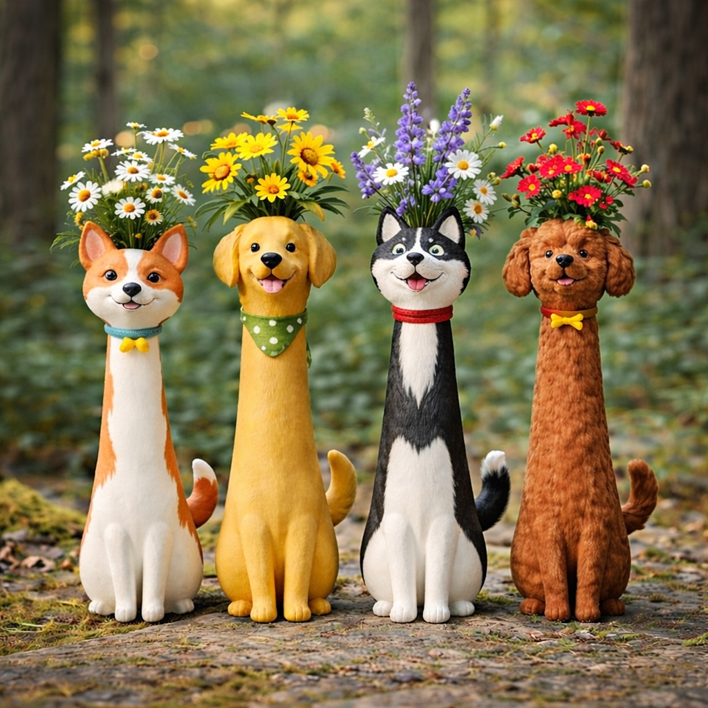 Quirky Dog Vase