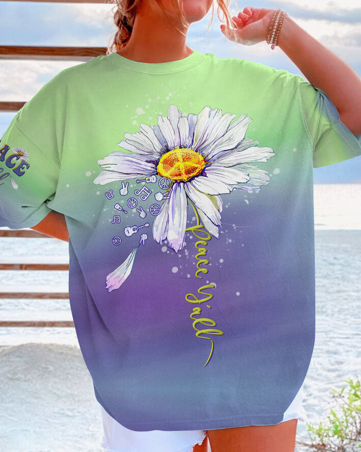 PEACE Y'ALL DAISY ALL OVER PRINT - TLTW0607233
