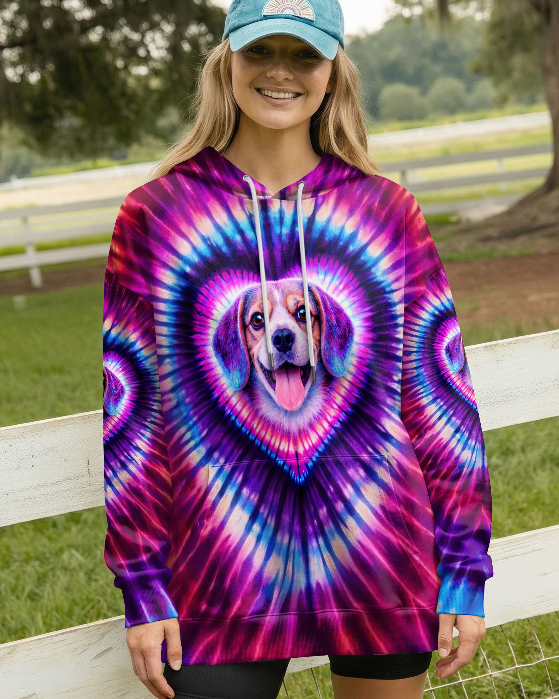 BEAGLE  DOG HEART SWIRL ALL OVER PRINT - TLTW0303262