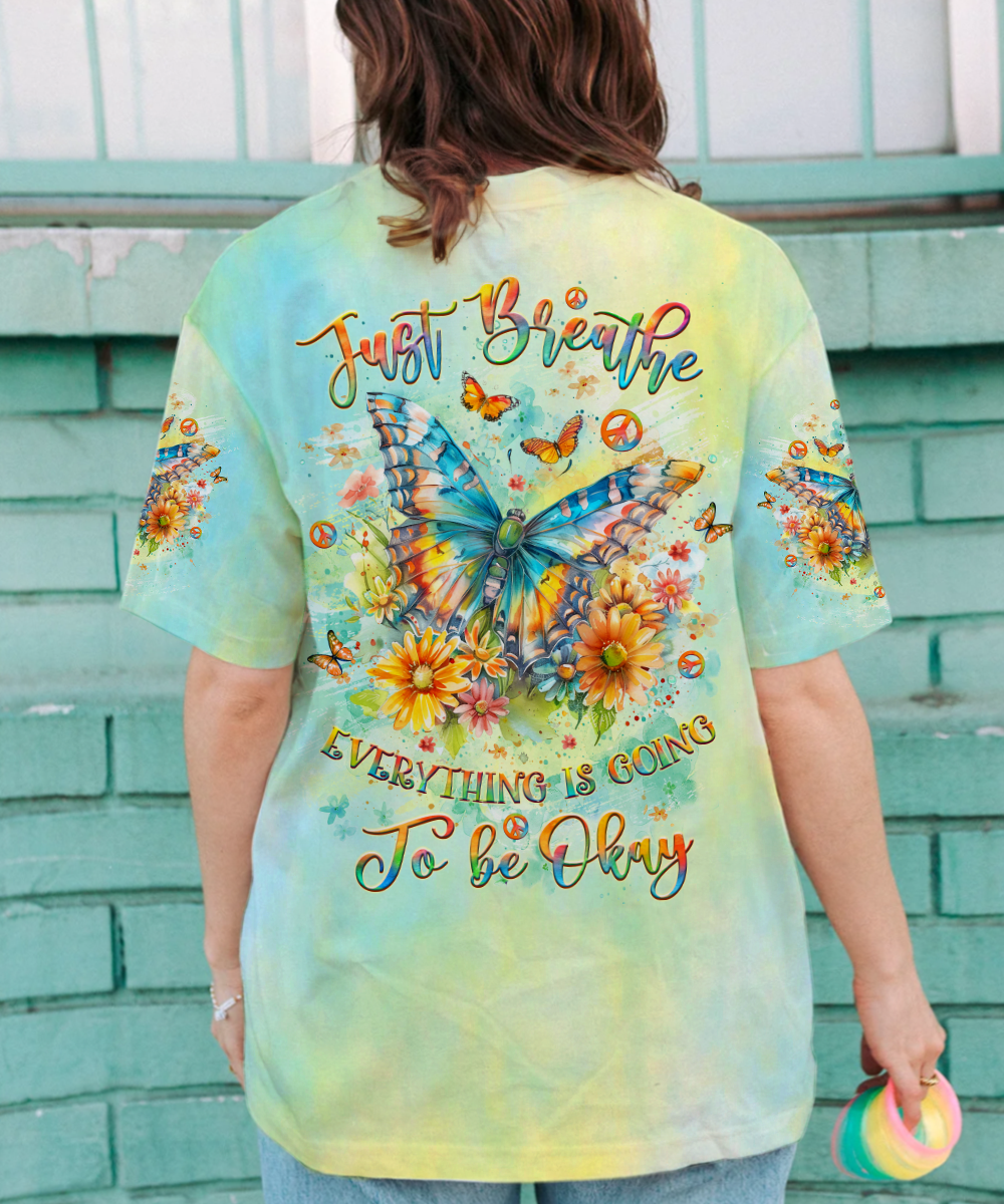 JUST BREATHE BUTTERFLY ALL OVER PRINT - YHLT0606242