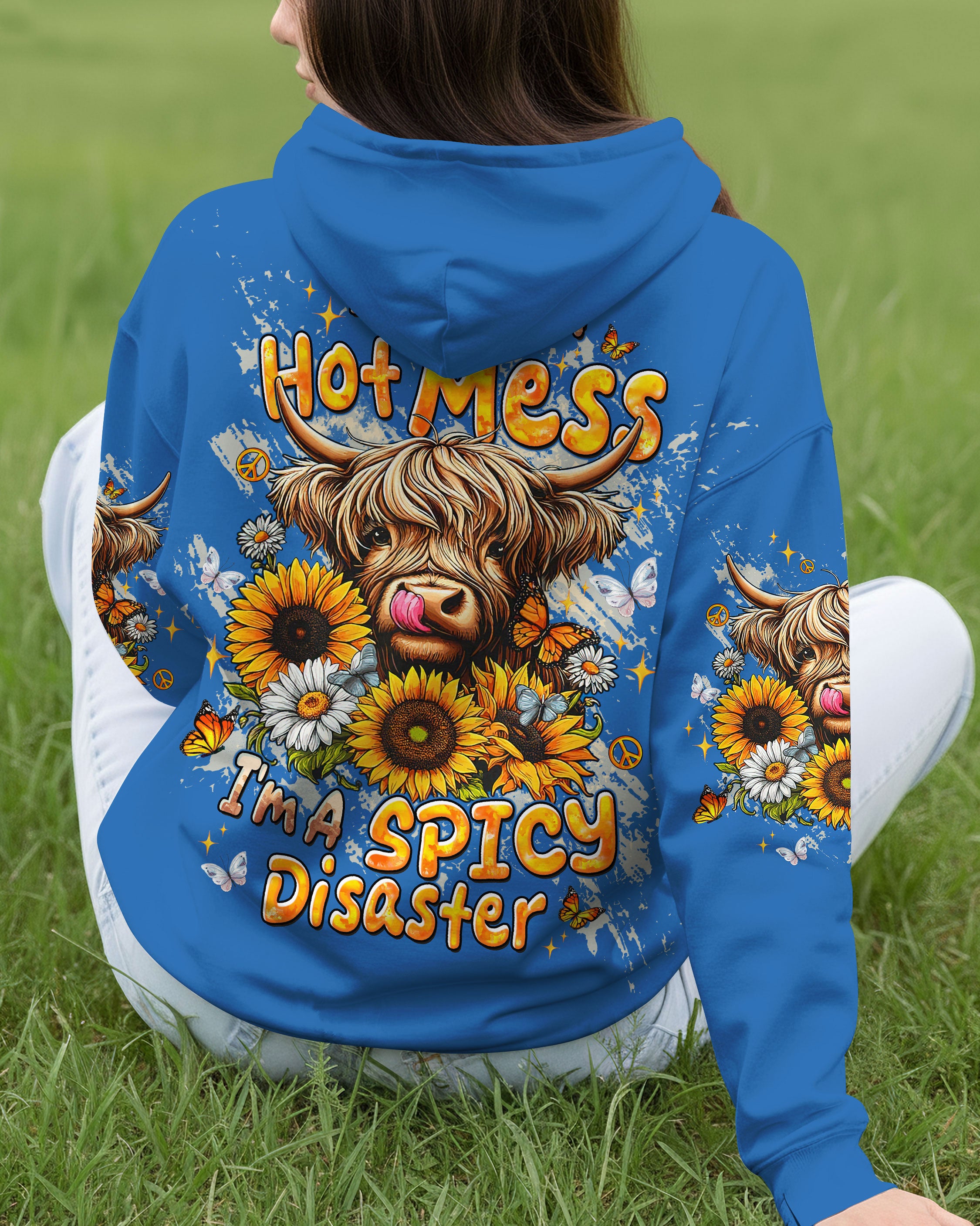 I'M NOT A HOT MESS COW SUNFLOWER ALL OVER PRINT - TLTW1610253