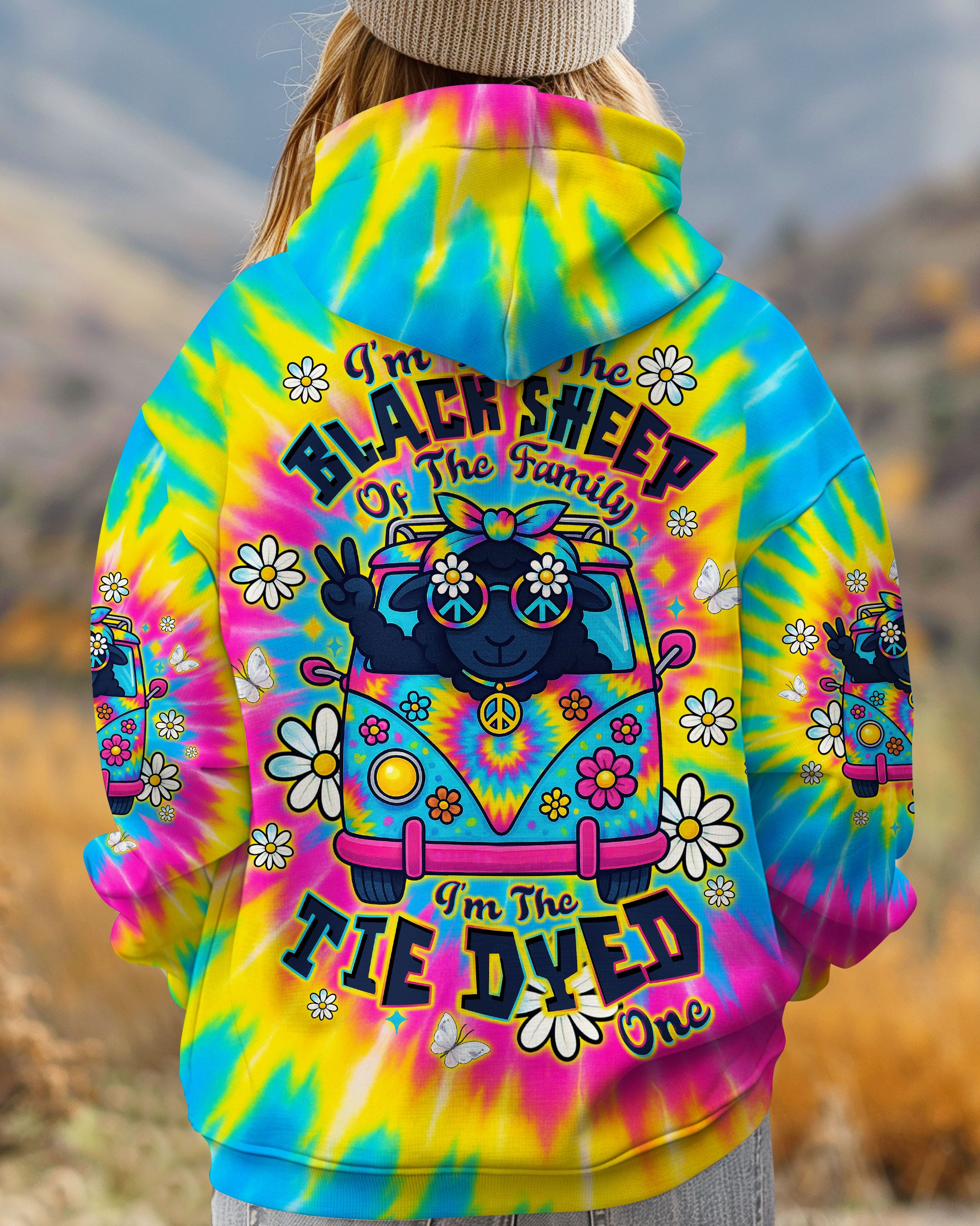 I'M NOT THE BLACK SHEEP TIE DYE BUS ALL OVER PRINT  - TLTW1509253