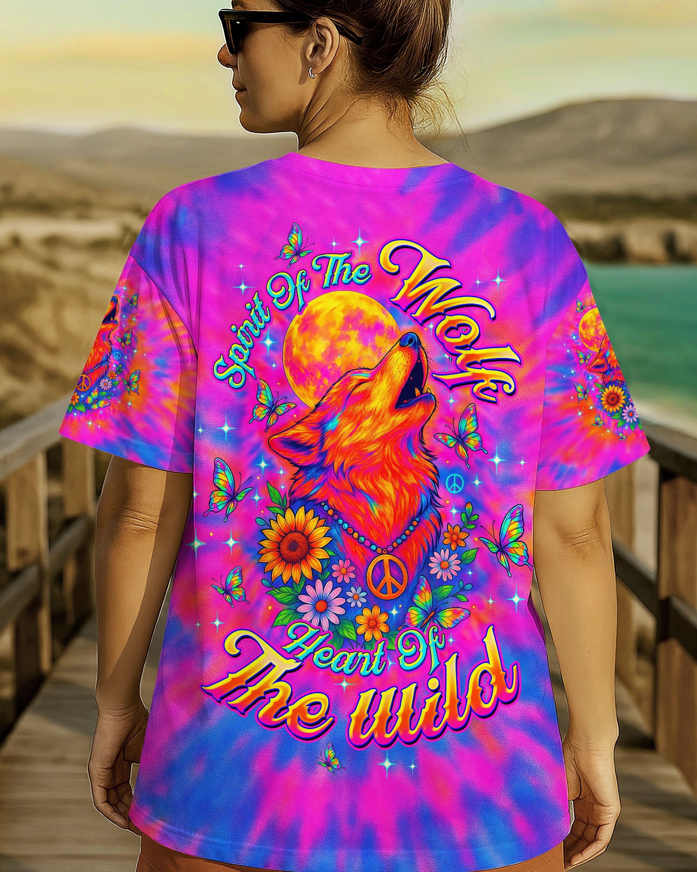 SPIRIT OF THE WOLF TIE DYE ALL OVER PRINT - TLTW0107254