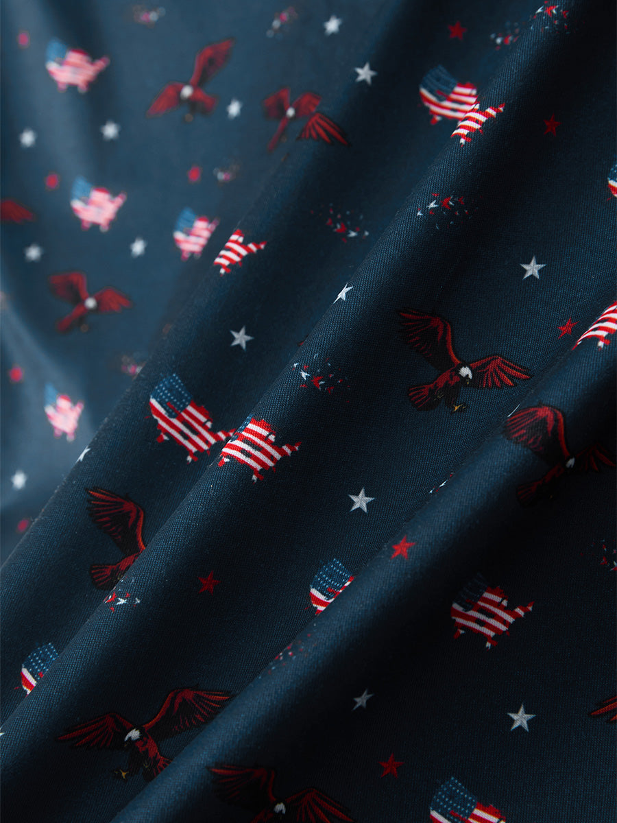 Swing in Style: 4-Way Stretch Performance Printed Golf Polo