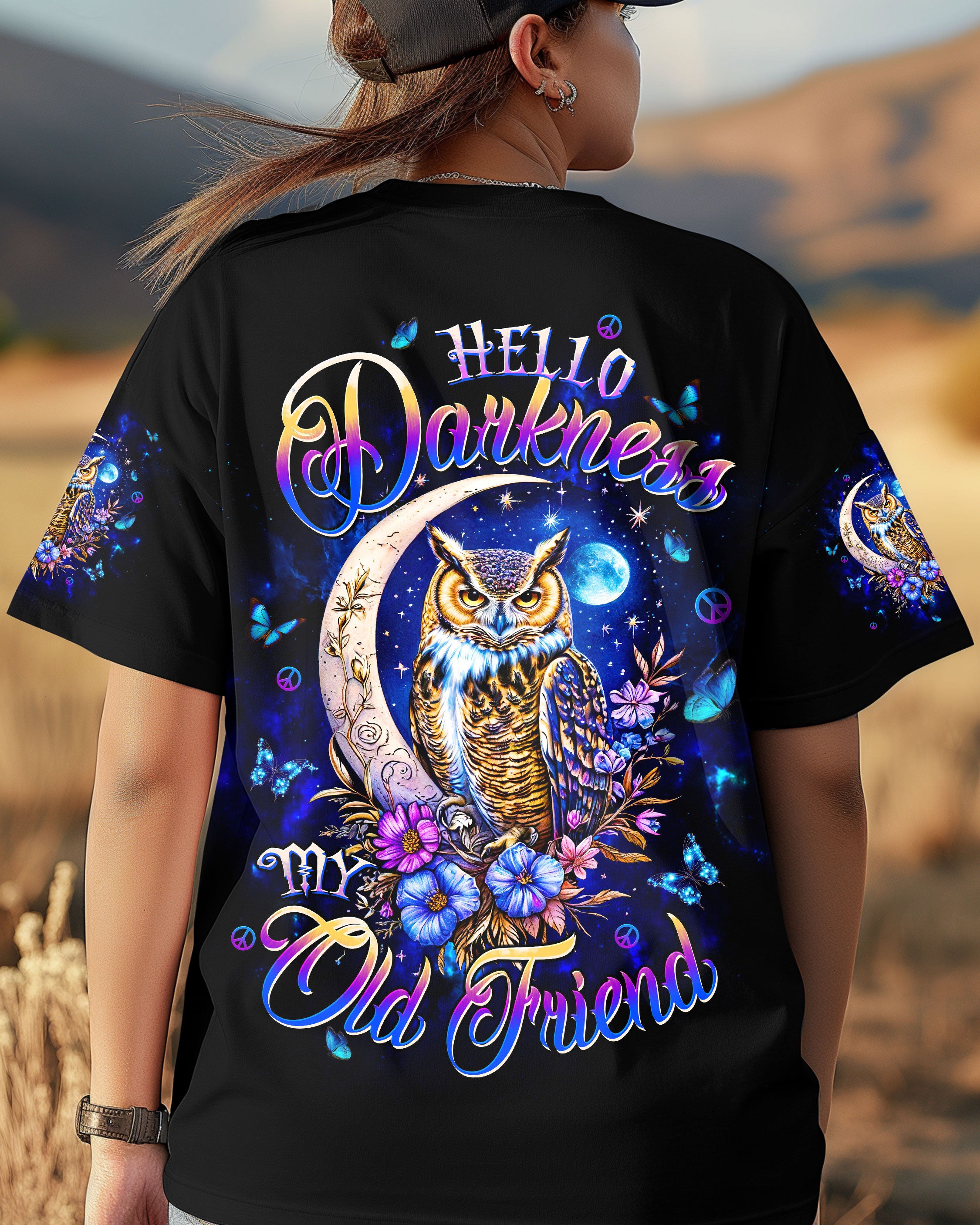 HELLO DARKNESS MY OLD FRIEND OWL ALL OVER PRINT - TLTW2209252