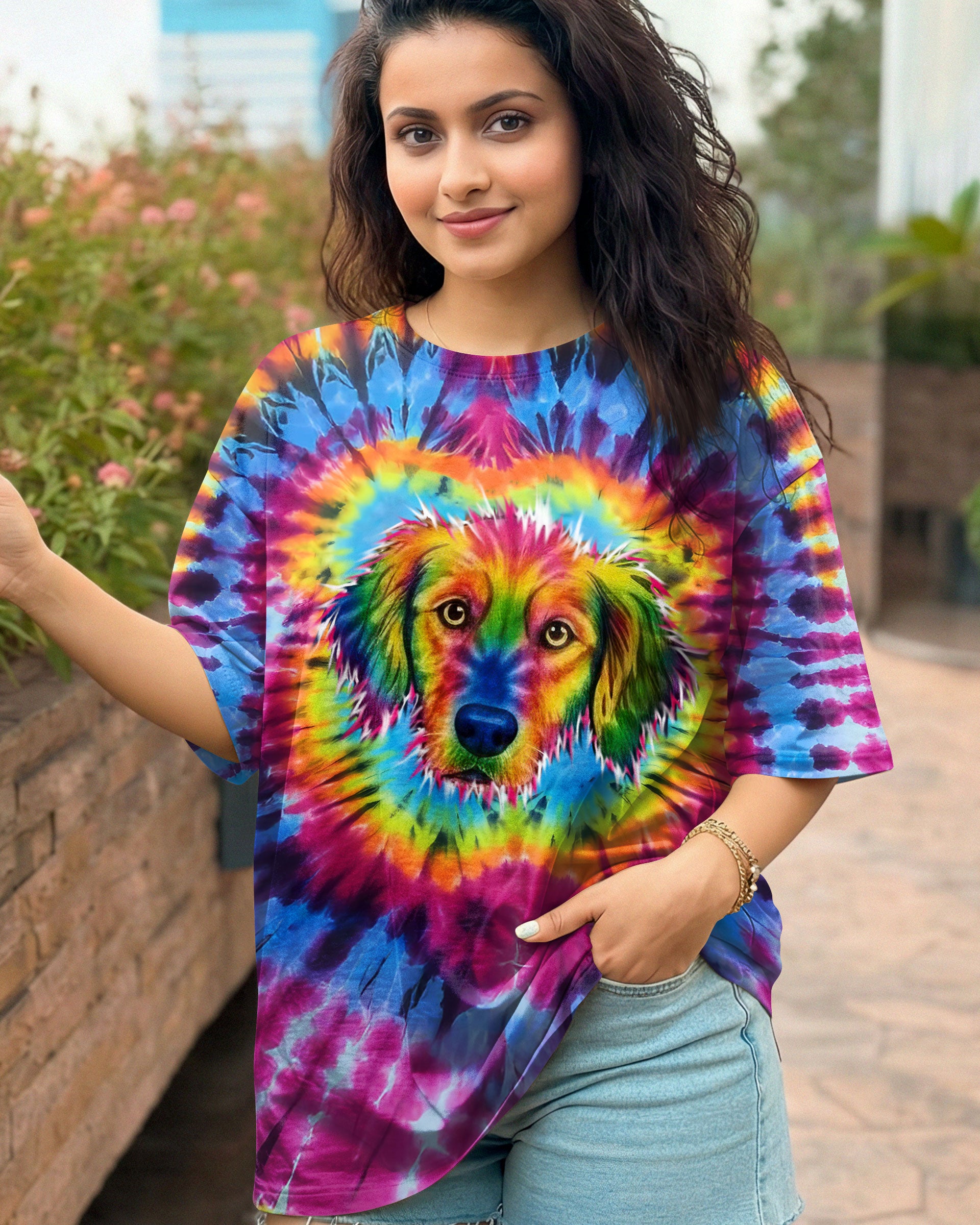 GOLDEN RETRIEVER  DOG SWIRL ALL OVER PRINT - TLTW0701263