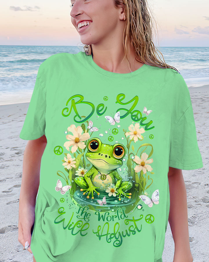 BE YOU THE WORLD WILL ADJUST FROG COTTON SHIRT - TLTW2709239