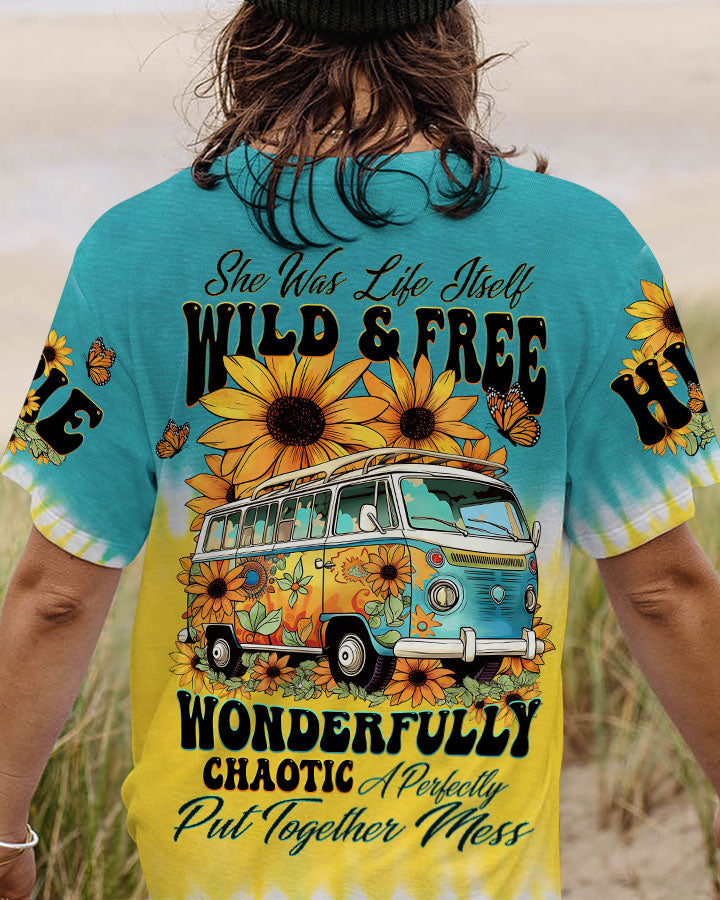 SHE WAS LIFE ITSELF SUNFLOWER ALL OVER PRINT - TLTW0805232