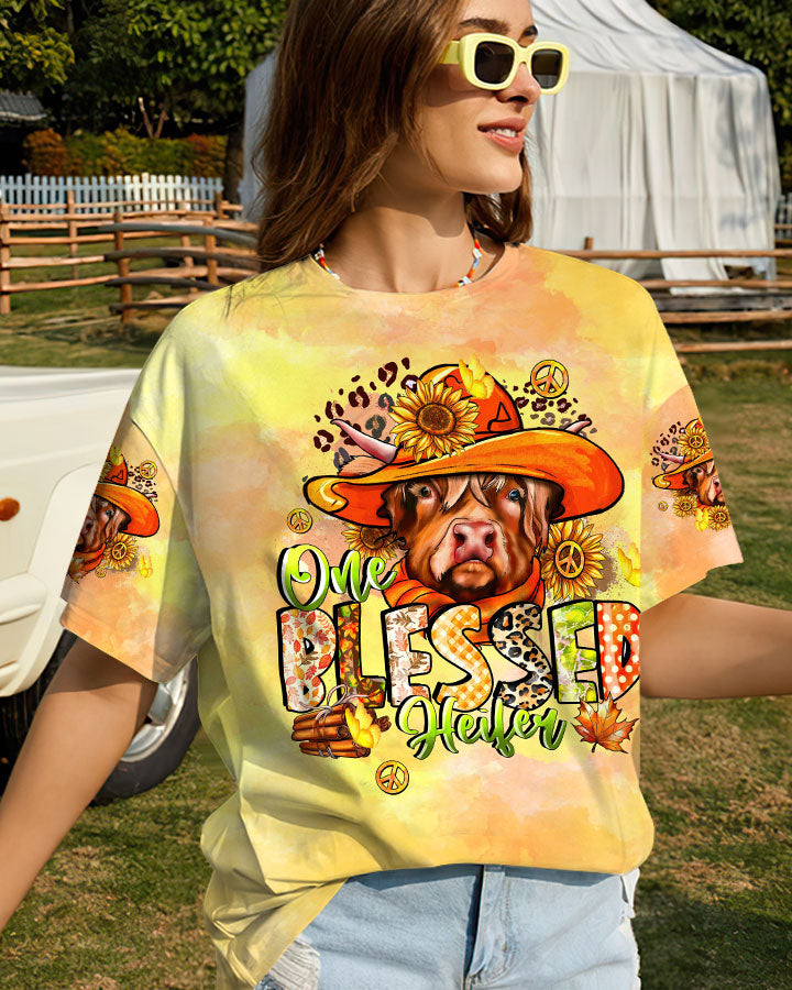 ONE BLESSED HEIFER COW ALL OVER PRINT - TLTW2908235