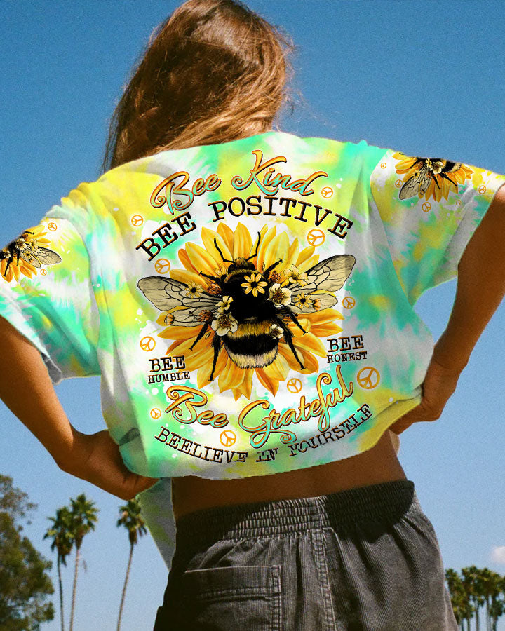 BEE KIND BEE POSITIVE TIE DYE ALL OVER PRINT - TLTW2706234