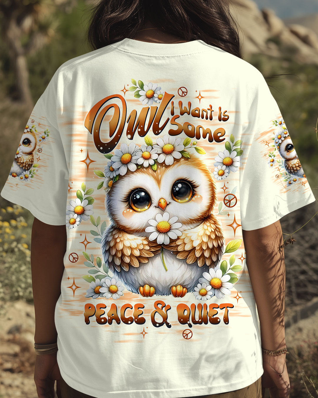 OWL I WANT IS SOME PEACE AND QUIET ALL OVER PRINT - TLTW3006254