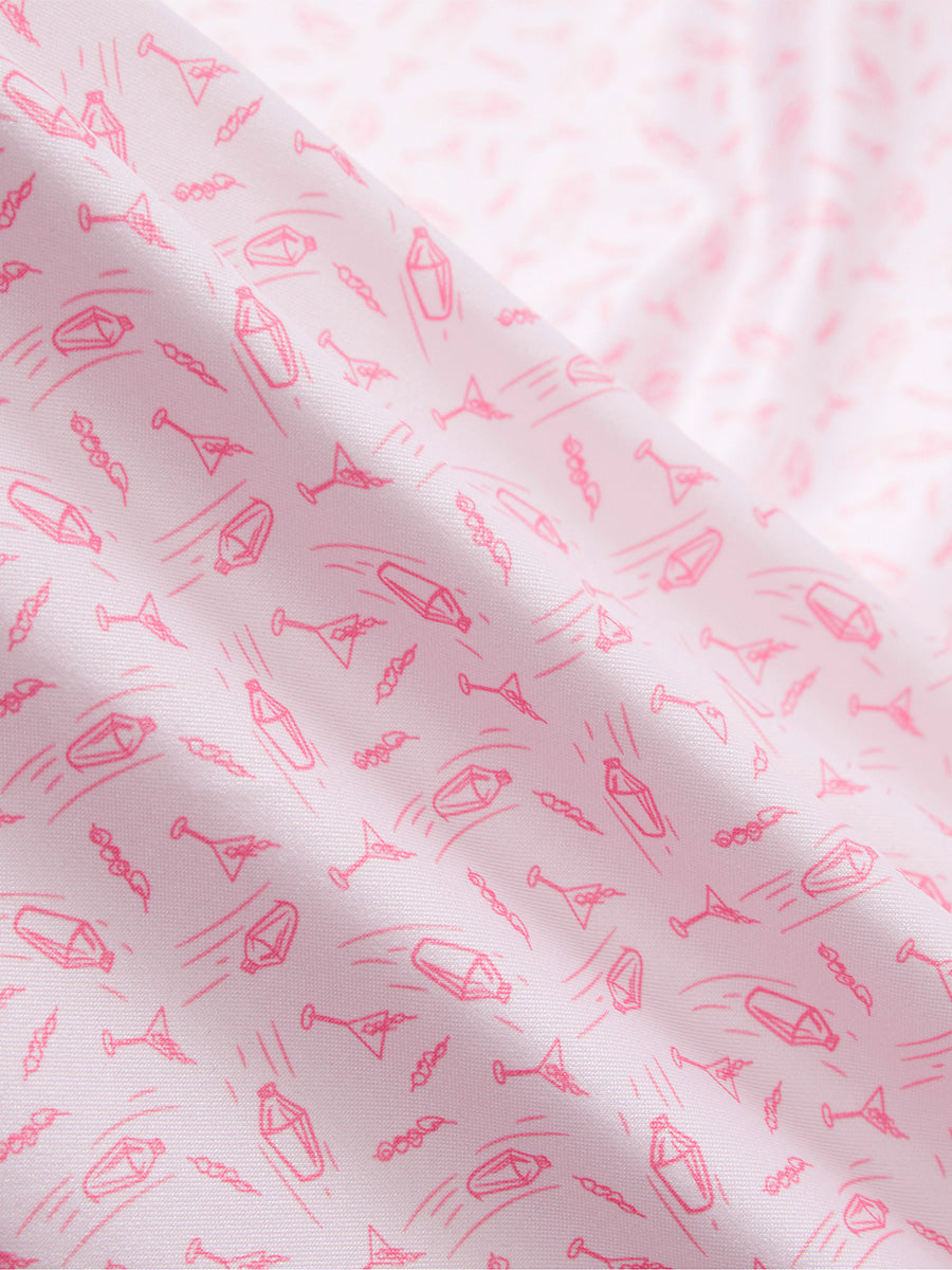 Swing in Style: 4-Way Stretch Performance Printed Golf Polo