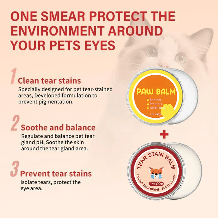 💥LAST DAY SALE 50% OFF❤️Pet Tear Stain Protection Cream & Brush Set