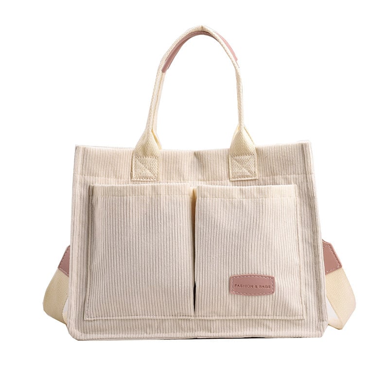 Corduroy Solid Color Tote Bag, Shoulder Bag🔥(Buy 2 Free Shipping)
