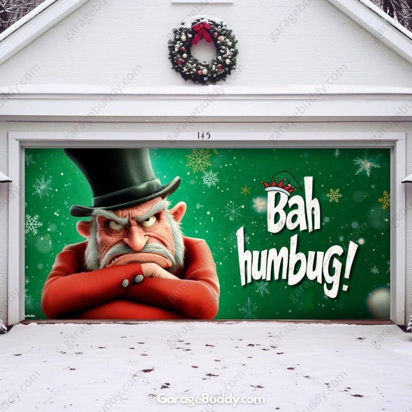 Garage Buddy | Bah Humbug | Christmas Garage Door Cover