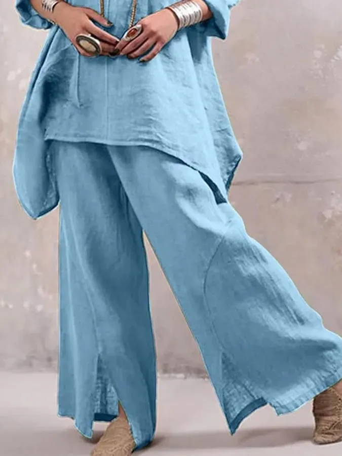 Women's Casual Solid Color Cotton Pants