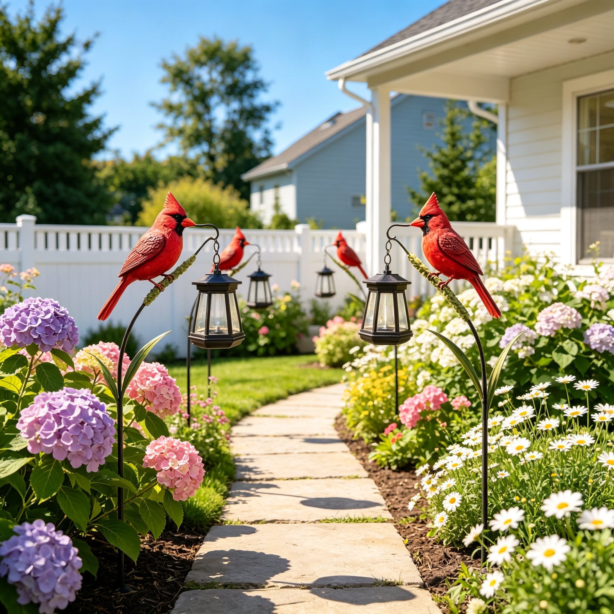 🔥Hot Sale 58% OFF🐦 Cardinal Solar Light—A Beautiful Garden Light That Feels Full of Life