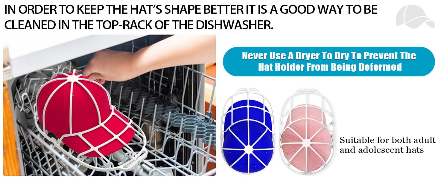 Hat Washer Cage for Baseball Cap Shaper Protector (Gift:White Mesh Bag) Protecting Hats in Washing Machine or Dishwasher Cleaner for Various types of Caps Hats Organizer Storage fit Adult and Children Christmas gift Plastic Hat Washer Cage for Baseball Cap Shaper Protector (Gift:White Mesh Bag) Protecting Hats in Washing Machine or Dishwasher Cleaner for Various types of Caps Hats Organizer Storage fit Adult and Children Christmas gift Plastic