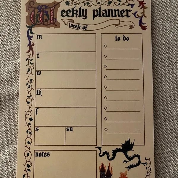 Medieval Notepad Series Stationery