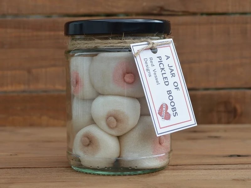Cute Jar of pickled boobs