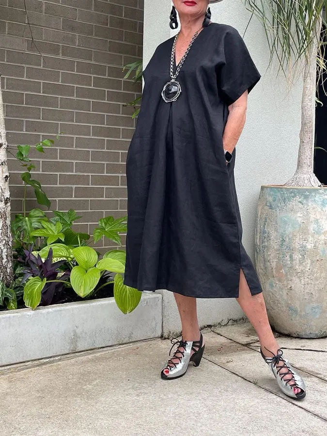 Women's Black Loose Casual Dress
