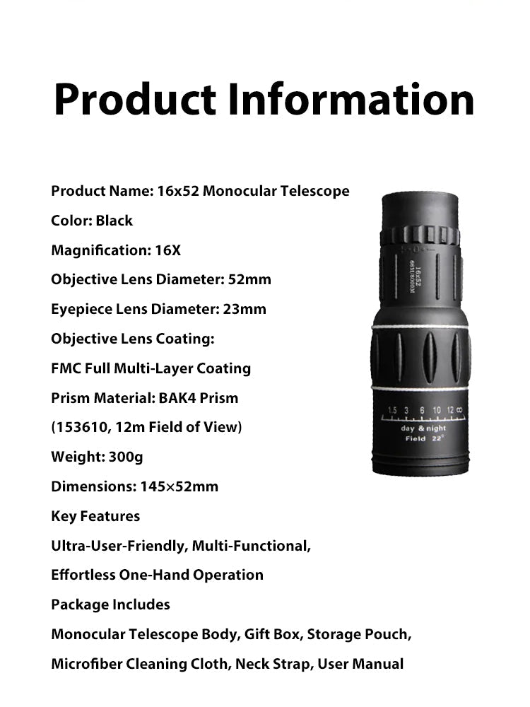 ⏳Last Chance! 50% OFF🔥Used by American Mountain Guides! 100x HD Monocular, IPX5 Waterproof & Fog-Proof🧭🔭