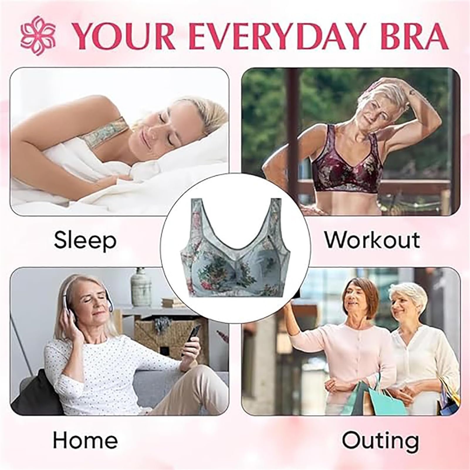 ✨BUY 1 GET 1 FREE🔥 👙Ice Silk Lace Cooling Comfort Bra