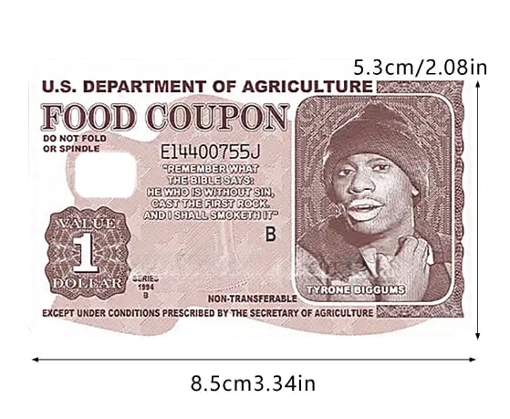 Tyrone Biggums themed credit card stickers