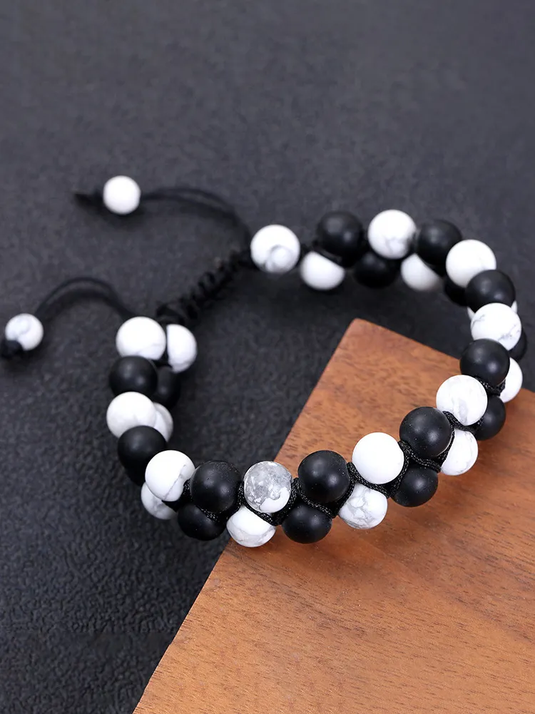 Vintage Multiple Rows Beaded   Protection Bracelet