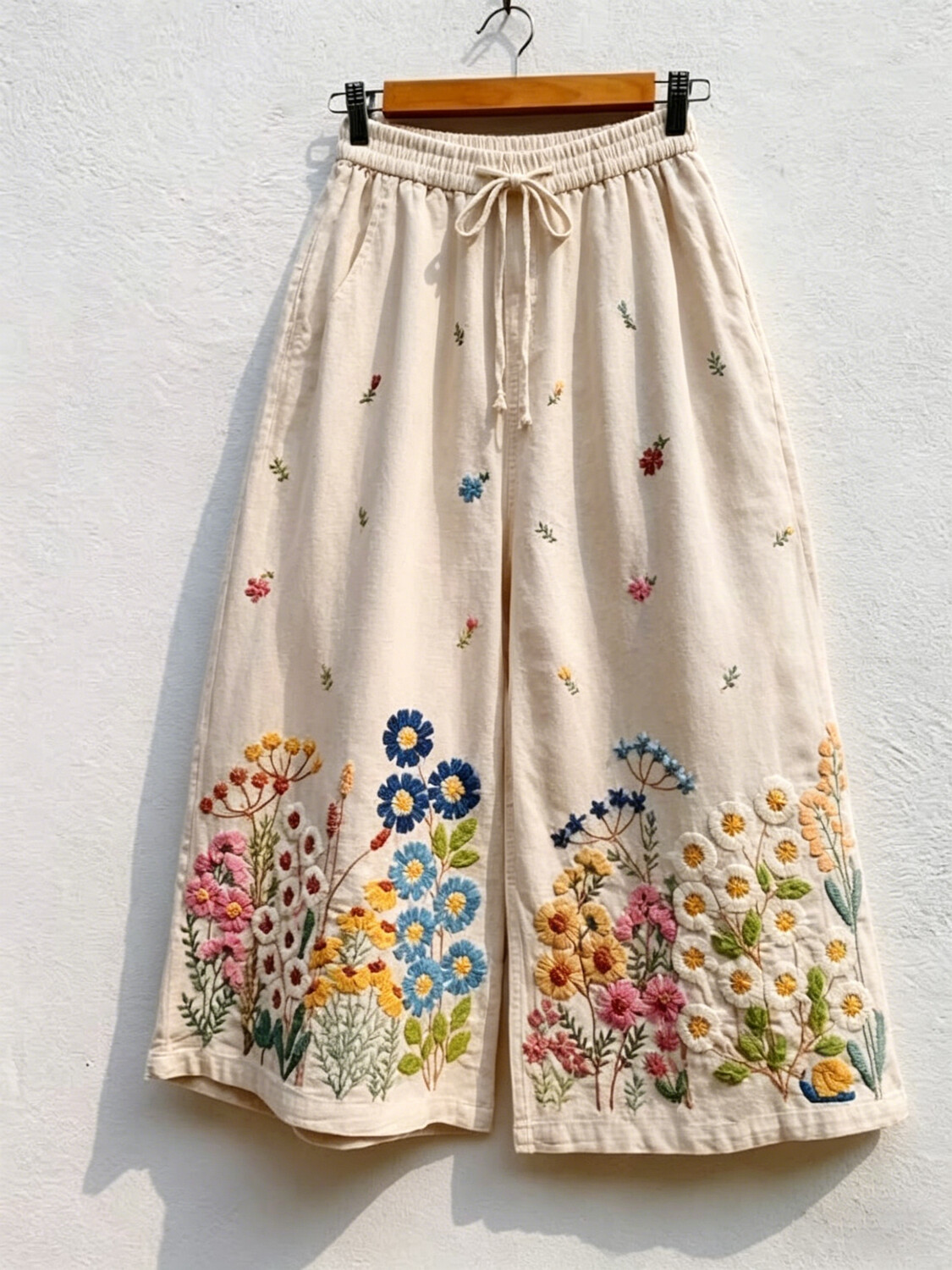 Women's Boho Flowers Graphic Print Casual Wide Leg Pants