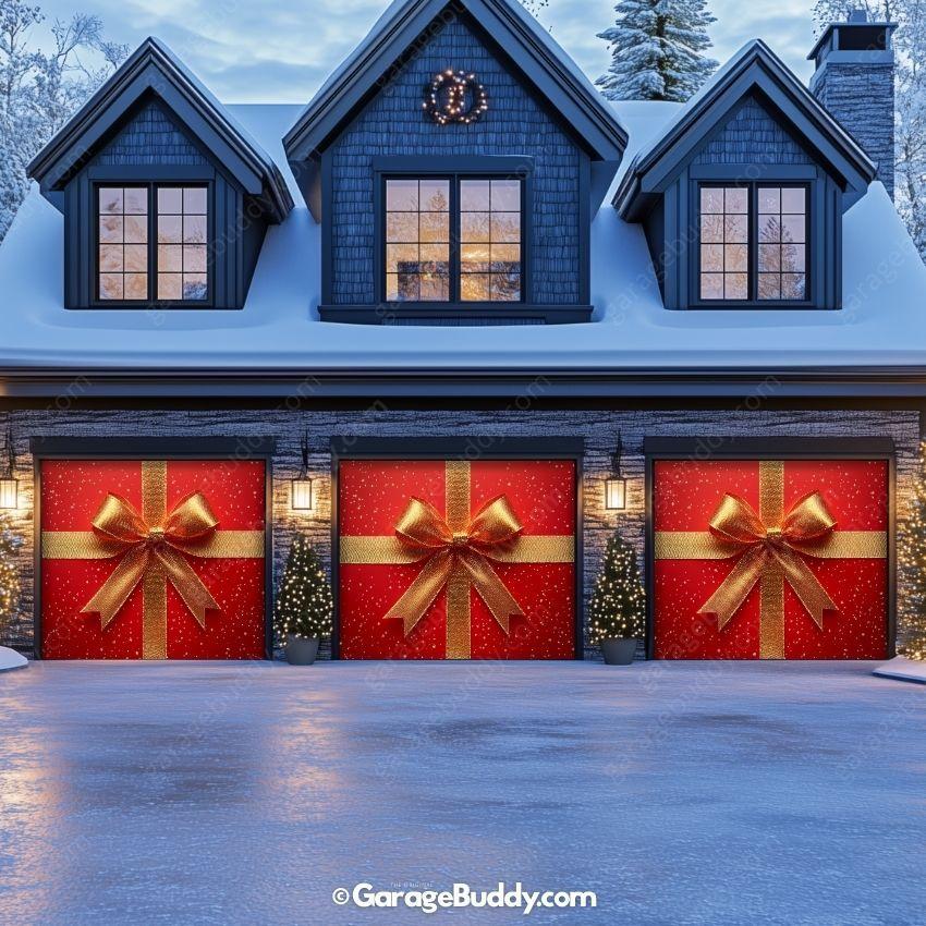 Garage Buddy | Gift Wrap | Christmas Garage Door Cover