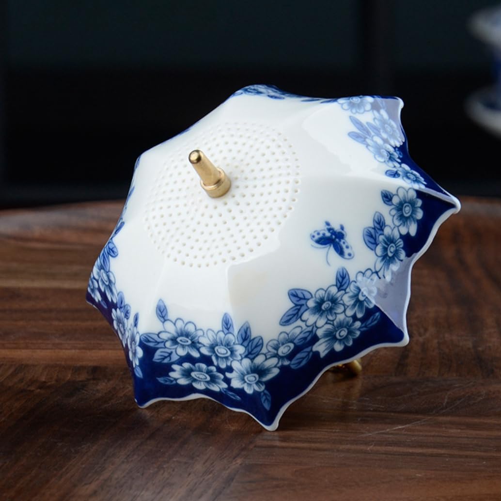 5thousand years Blue and White Porcelain Umbrella Tea Infuser Set