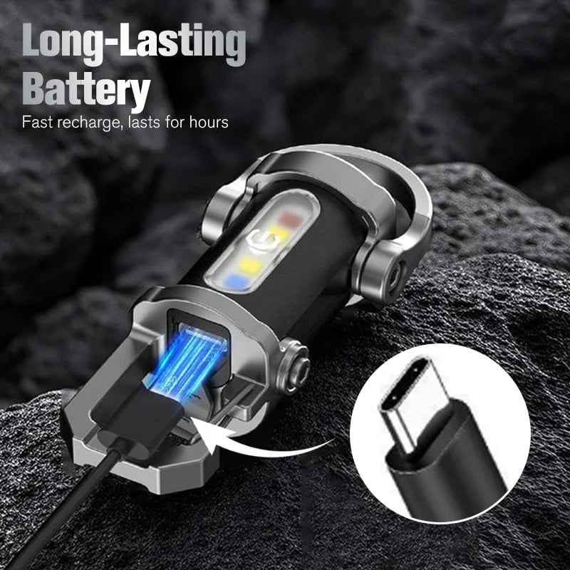 🔋1200LM Super Bright Mini Keychain Flashlight Waterproof