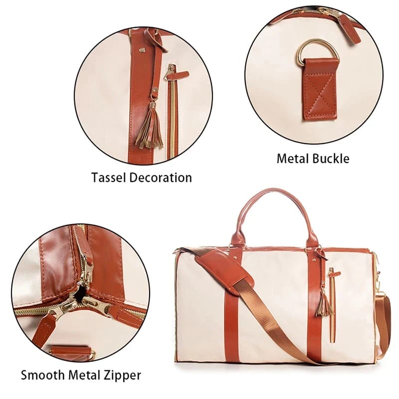 VoyageVault (Versatile Fashion Large PU Folding Suit Storage Bag for Women) – Last Day Sale Off 60%