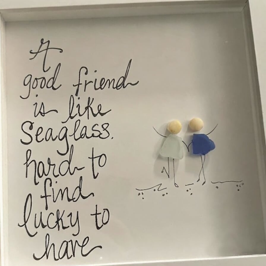 Friendship sea glass🖐️Handmade