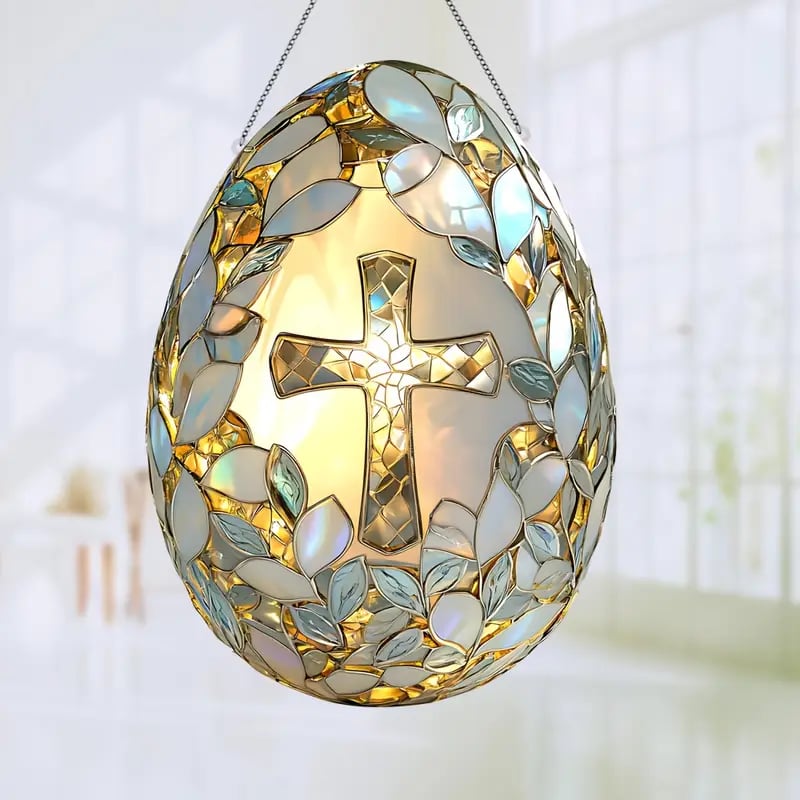 🔥LAST DAY 50% OFF - 🥚✨Easter Egg Cross Suncatcher