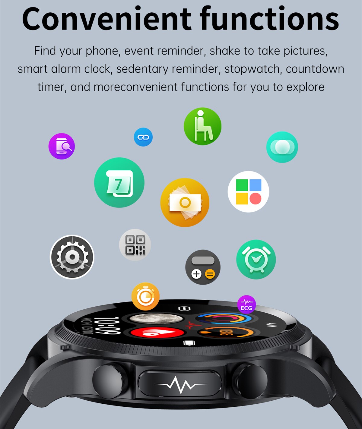 Libiyi Non-Invasive Blood Glucose Test Smartwatch (Only For Reference. Cannot Replace Actual Medical Test Kits)