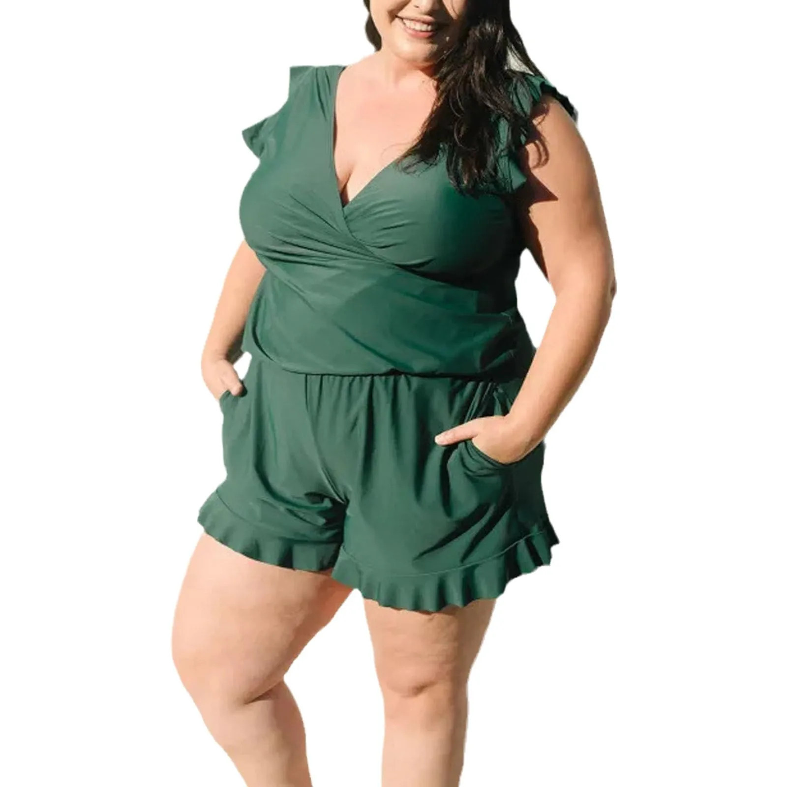 HoneyMark LAST DAY 49% OFF🔥Built-in bra and Leggings Swim Romper(Buy 2 Free Shipping)