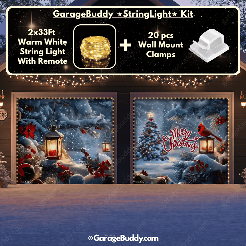 Garage Buddy | Cardinal's Christmas | Christmas Garage Door Cover